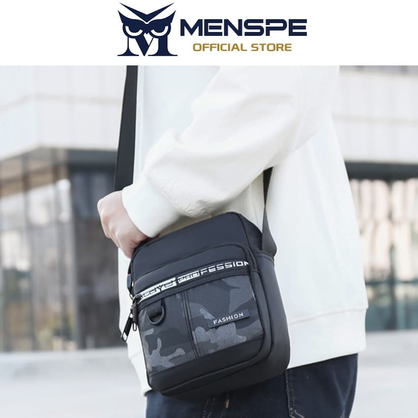 MESPE กระเป๋าสะพายขนาดเล็กผู้ชายกระเป๋า Messenger กันน้ําแฟชั่น Leisure Street กระเป๋าสําหรับนักเรียนวิทยาลัย รูปที่ 3