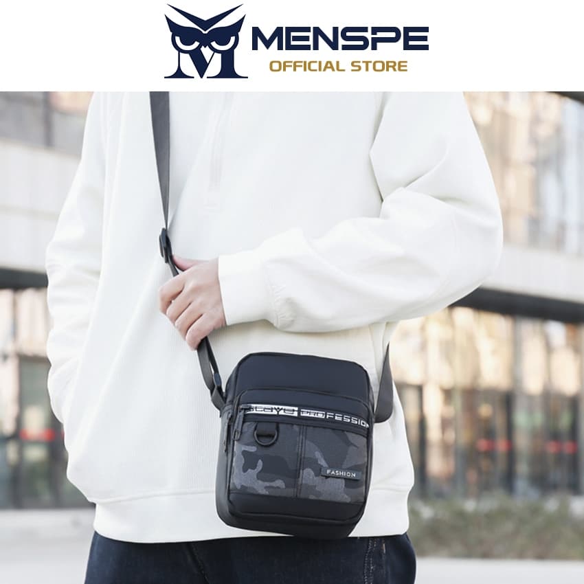 MESPE กระเป๋าสะพายขนาดเล็กผู้ชายกระเป๋า Messenger กันน้ําแฟชั่น Leisure Street กระเป๋าสําหรับนักเรียนวิทยาลัย รูปที่ 5