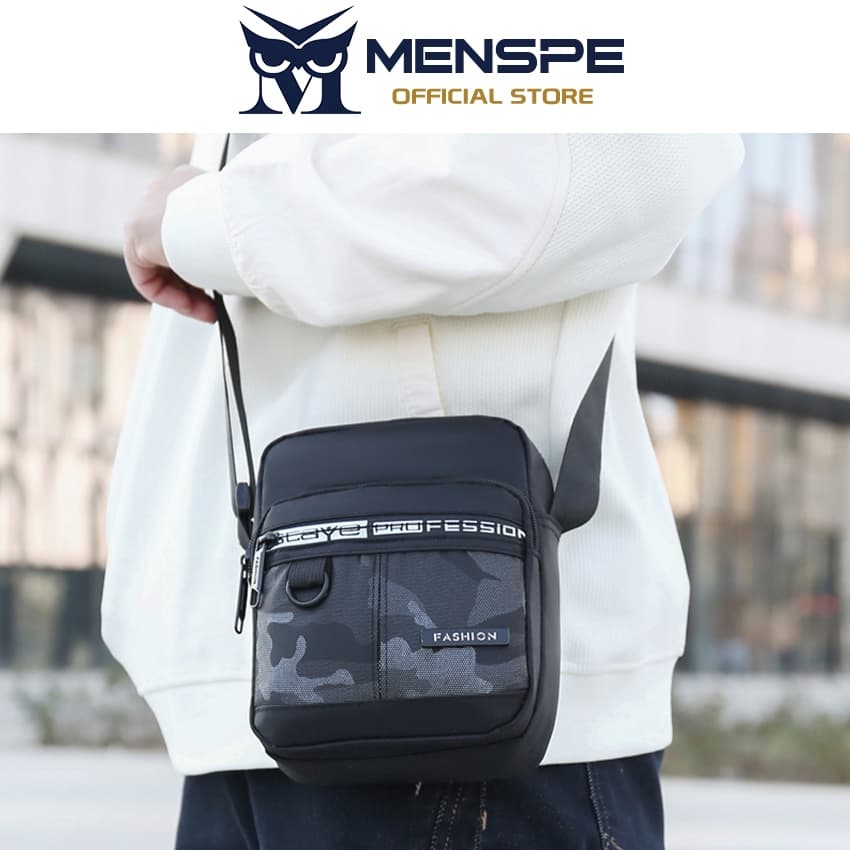 MESPE กระเป๋าสะพายขนาดเล็กผู้ชายกระเป๋า Messenger กันน้ําแฟชั่น Leisure Street กระเป๋าสําหรับนักเรียนวิทยาลัย รูปที่ 2