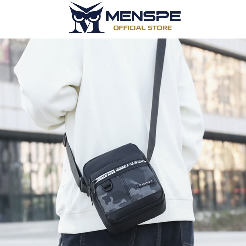 MESPE กระเป๋าสะพายขนาดเล็กผู้ชายกระเป๋า Messenger กันน้ําแฟชั่น Leisure Street กระเป๋าสําหรับนักเรียนวิทยาลัย รูปที่ 4