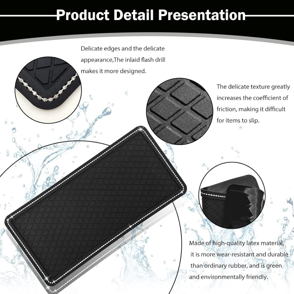 แดชบอร์ดรถแผ่นกันลื่น,รถDash Grip Pad Padสําหรับโทรศัพท์แว่นตากันแดดอุปกรณ์อิเล็กทรอนิกส์,Anti-Slide Stickyยานยนต์ Gripping Matอุปกรณ์เสริม,UniversalสําหรับSUV,Sedan,รถบรรทุก รูปที่ 2