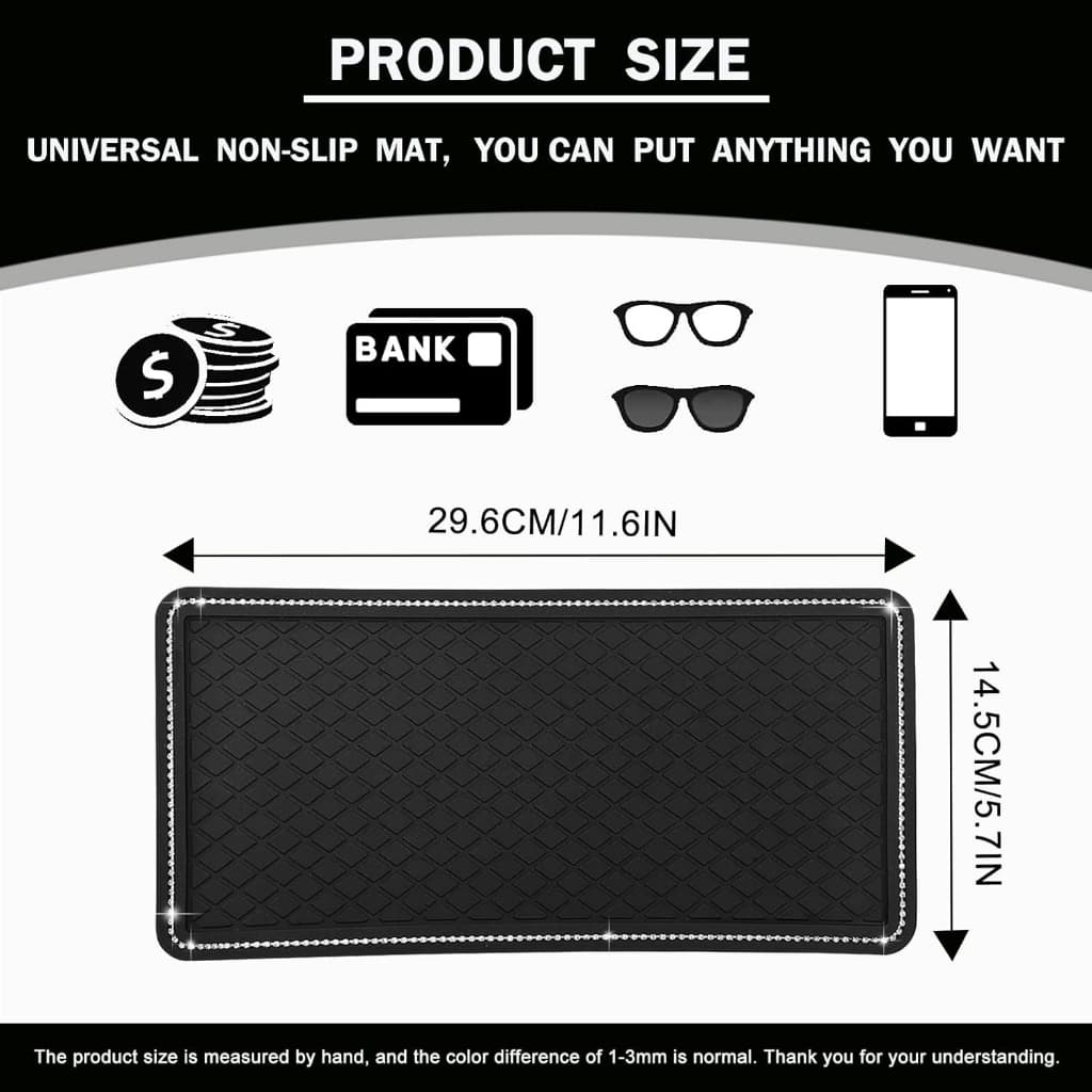 แดชบอร์ดรถแผ่นกันลื่น,รถDash Grip Pad Padสําหรับโทรศัพท์แว่นตากันแดดอุปกรณ์อิเล็กทรอนิกส์,Anti-Slide Stickyยานยนต์ Gripping Matอุปกรณ์เสริม,UniversalสําหรับSUV,Sedan,รถบรรทุก รูปที่ 4