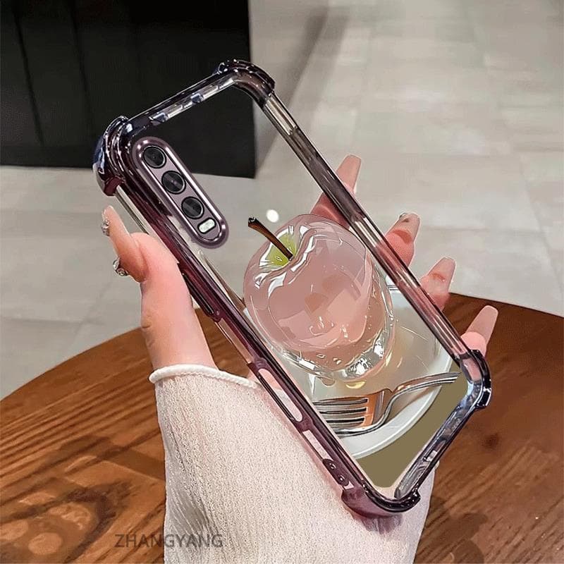 สําหรับ vivo y20 y20s y12s y20i y12a เคสโทรศัพท์กันกระแทกด้วยไฟฟ้าความงามความละเอียดสูงคริสตัลดีไซน์ใหม่น่ารักภาพแอปเปิ้ลซิลิโคน TPU soft case รูปที่ 3