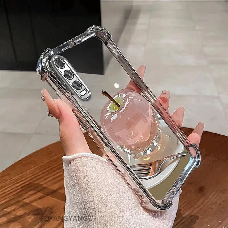 สําหรับ vivo y20 y20s y12s y20i y12a เคสโทรศัพท์กันกระแทกด้วยไฟฟ้าความงามความละเอียดสูงคริสตัลดีไซน์ใหม่น่ารักภาพแอปเปิ้ลซิลิโคน TPU soft case รูปที่ 4