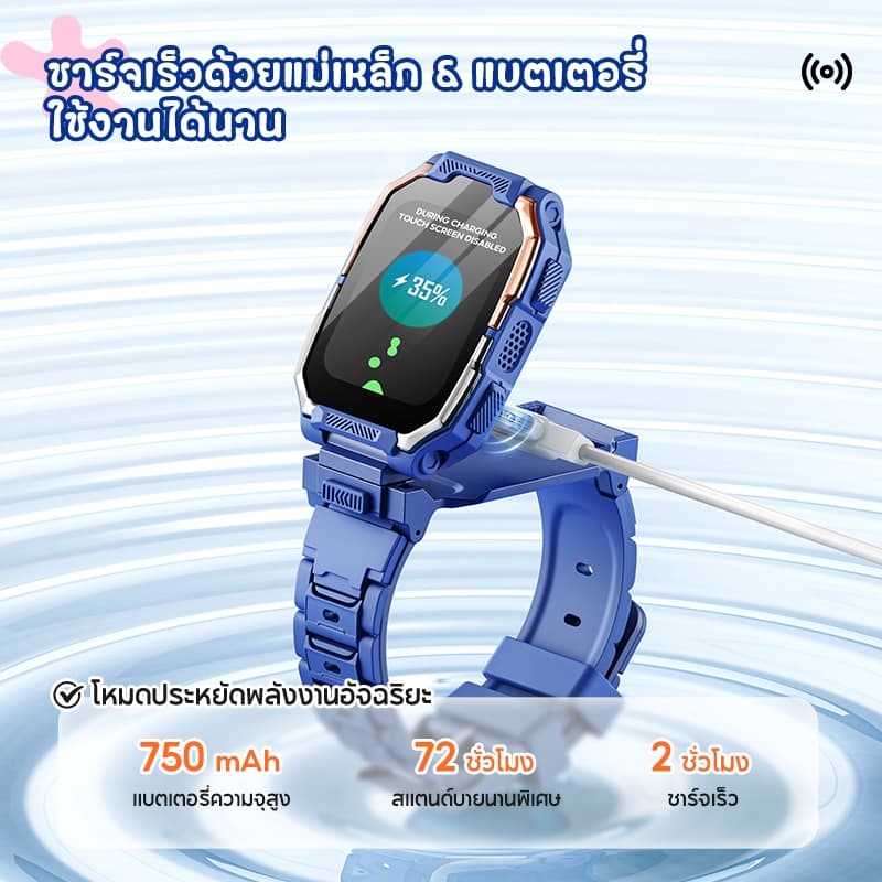 Kiumo สมาร์ทวอทช์เด็ก smartwatch ภาษาไทย นาฬิกาโทรศัพท์เด็ก นาฬิกามัลติฟังก์ชั่น หมุนได้กันน้ำตำแหน่ง ของเล่นเด็ก ของขวัญสำหรับเด็ก นาฬิกาเด็ก นาฬิกาสมาร์ทวอทช์สำหรับนักเรียน ประกัน2ปี ของขวัญสำหรับเด็ก ของขวัญวันปัจฉิม ของเล่นเสริมพัฒนาการ รูปที่ 8