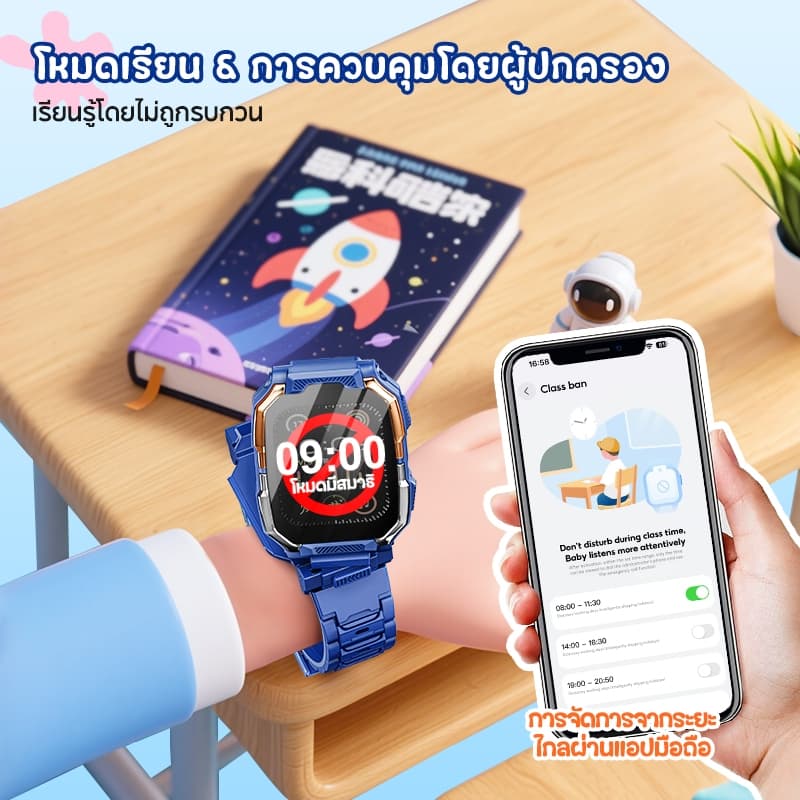 Kiumo สมาร์ทวอทช์เด็ก smartwatch ภาษาไทย นาฬิกาโทรศัพท์เด็ก นาฬิกามัลติฟังก์ชั่น หมุนได้กันน้ำตำแหน่ง ของเล่นเด็ก ของขวัญสำหรับเด็ก นาฬิกาเด็ก นาฬิกาสมาร์ทวอทช์สำหรับนักเรียน ประกัน2ปี ของขวัญสำหรับเด็ก ของขวัญวันปัจฉิม ของเล่นเสริมพัฒนาการ รูปที่ 7