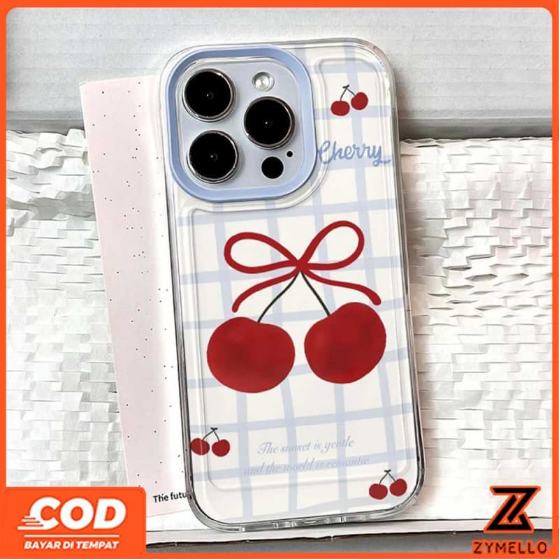 สําหรับOPPO A6X A6 A6 PRO A5i A3 A5X A5 5G A3X A5 PRO A3 PRO A38 A79 A58 A18 A57 2022 A17 A95 ลายสก๊อตสดกันกระแทกTPUโทรศัพท์มือถือกรณีเชอร์รี่โบว์โทรศัพท์มือถือกรณี รูปที่ 4