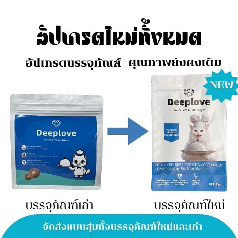 Deeploveอาหารแมว อาหารเม็ดแมวPremium Holistic โปรตีน 30% อาหารแมวไม่เค็ม catfood1kgเหมาะสำหรับแมวอายุมากกว่า 1 เดือนทุกตัว ต่ำเกินไซเดียม รูปที่ 2