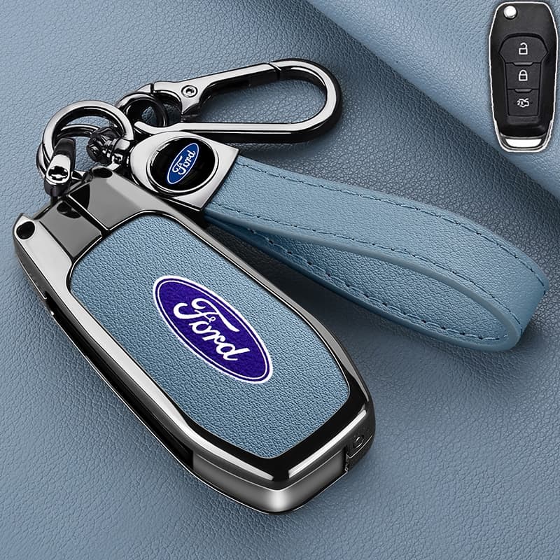 เคสกุญแจรีโมตรถยนต์ สําหรับ ford Ranger everest explorer XL XLS ford ecosport Puma 2020 Figo 2017 focus escape lynx Fiesta Escort Mondeo ของแต่งรถยนต์ กระเป๋าใส่กุญแจ รูปที่ 3