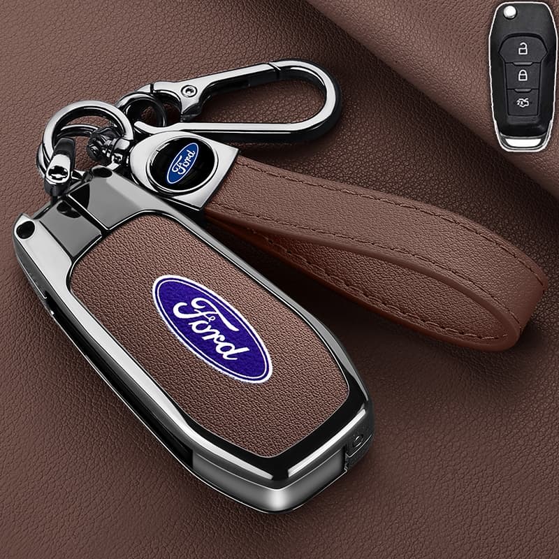 เคสกุญแจรีโมตรถยนต์ สําหรับ ford Ranger everest explorer XL XLS ford ecosport Puma 2020 Figo 2017 focus escape lynx Fiesta Escort Mondeo ของแต่งรถยนต์ กระเป๋าใส่กุญแจ รูปที่ 5
