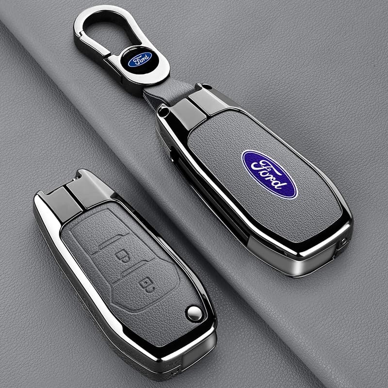 เคสกุญแจรีโมตรถยนต์ สําหรับ ford Ranger everest explorer XL XLS ford ecosport Puma 2020 Figo 2017 focus escape lynx Fiesta Escort Mondeo ของแต่งรถยนต์ กระเป๋าใส่กุญแจ รูปที่ 1