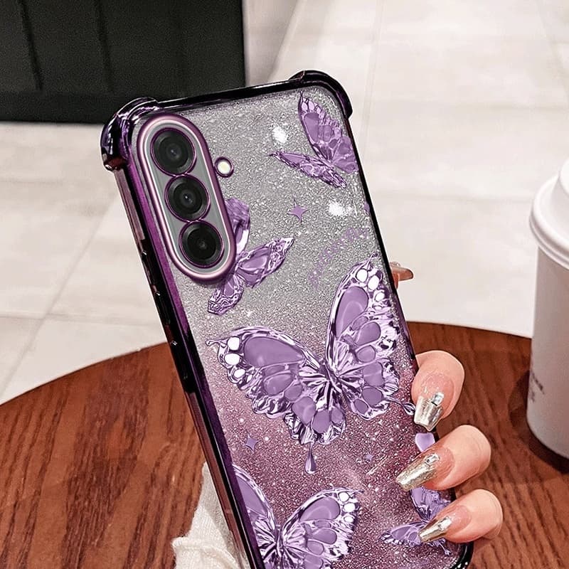 SAMSUNG เคสโทรศัพท์สําหรับSamsung Galaxy A56 A36 A26 A16 A55 A35 A25 A15 A54 A34 A14 A13 5G 4G A24 A04S 4G Elegantผีเสื้อG Glitterแป้งกันกระแทกฝาครอบป้องกัน รูปที่ 6
