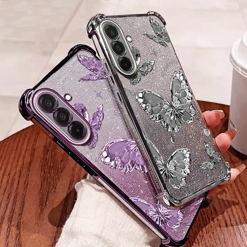 SAMSUNG เคสโทรศัพท์สําหรับSamsung Galaxy A56 A36 A26 A16 A55 A35 A25 A15 A54 A34 A14 A13 5G 4G A24 A04S 4G Elegantผีเสื้อG Glitterแป้งกันกระแทกฝาครอบป้องกัน รูปที่ 7