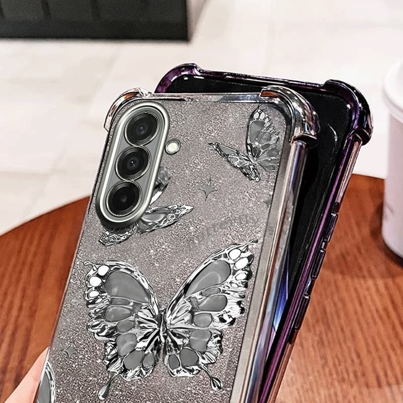 SAMSUNG เคสโทรศัพท์สําหรับSamsung Galaxy A56 A36 A26 A16 A55 A35 A25 A15 A54 A34 A14 A13 5G 4G A24 A04S 4G Elegantผีเสื้อG Glitterแป้งกันกระแทกฝาครอบป้องกัน รูปที่ 9