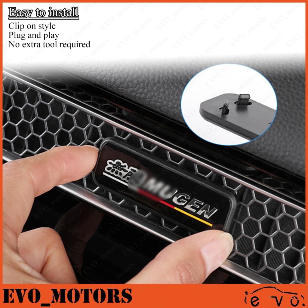 สําหรับ 2022 - 2025 Honda Civic FE / FL TYPE R สติกเกอร์จัดแต่งทรงผม 11th Civic Dashboard Air Outlet ตาข่าย RS Mugen โลโก้สัญลักษณ์ Badge Marker รูปที่ 4