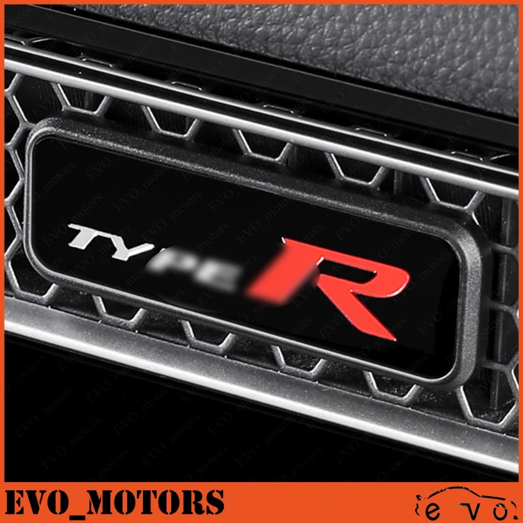 สําหรับ 2022 - 2025 Honda Civic FE / FL TYPE R สติกเกอร์จัดแต่งทรงผม 11th Civic Dashboard Air Outlet ตาข่าย RS Mugen โลโก้สัญลักษณ์ Badge Marker รูปที่ 3