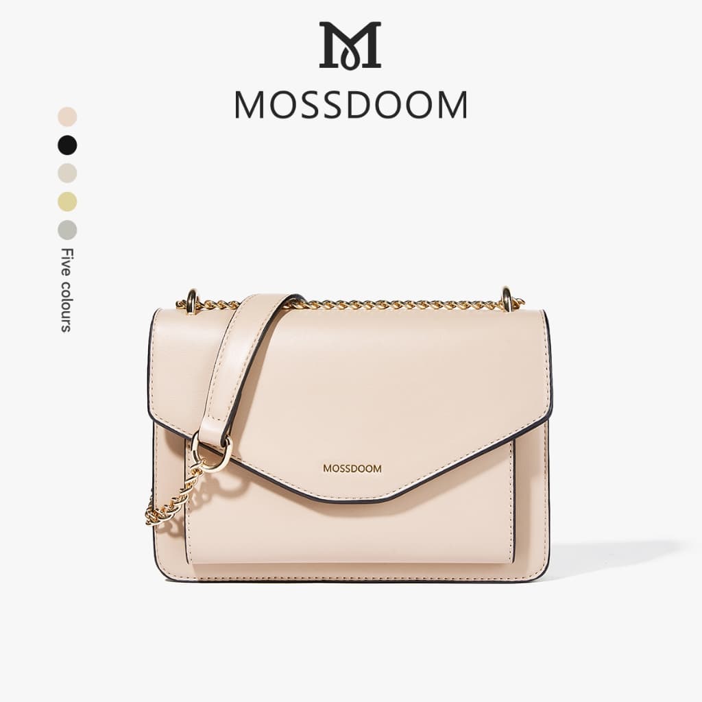 MOSSDOOM Yourice Bag กระเป๋าสะพายไหล่ ทรงกล่องจดหมาย สไตล์หรูหราสำหรับผู้หญิง