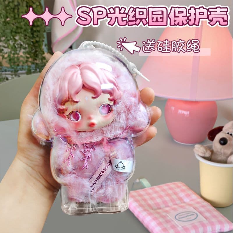 SKULLPANDA V2 Series Cover Skullpanda Winter Symphony เคสใสป้องกัน SP Plush Cute Dolls Transparent Dustproof HD Shell Cover รูปที่ 2