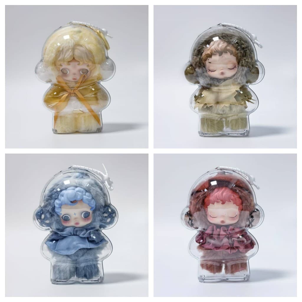 SKULLPANDA V2 Series Cover Skullpanda Winter Symphony เคสใสป้องกัน SP Plush Cute Dolls Transparent Dustproof HD Shell Cover รูปที่ 4