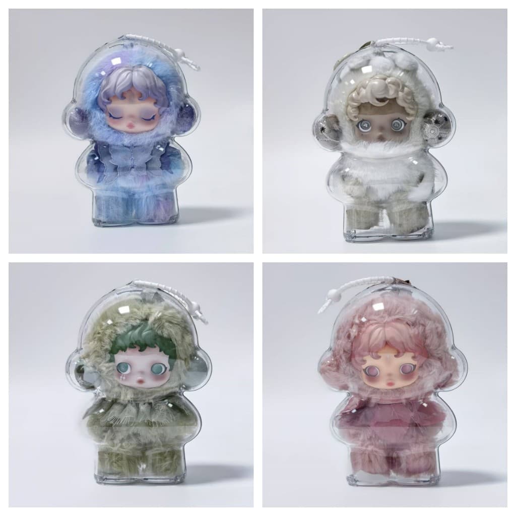 SKULLPANDA V2 Series Cover Skullpanda Winter Symphony เคสใสป้องกัน SP Plush Cute Dolls Transparent Dustproof HD Shell Cover รูปที่ 5