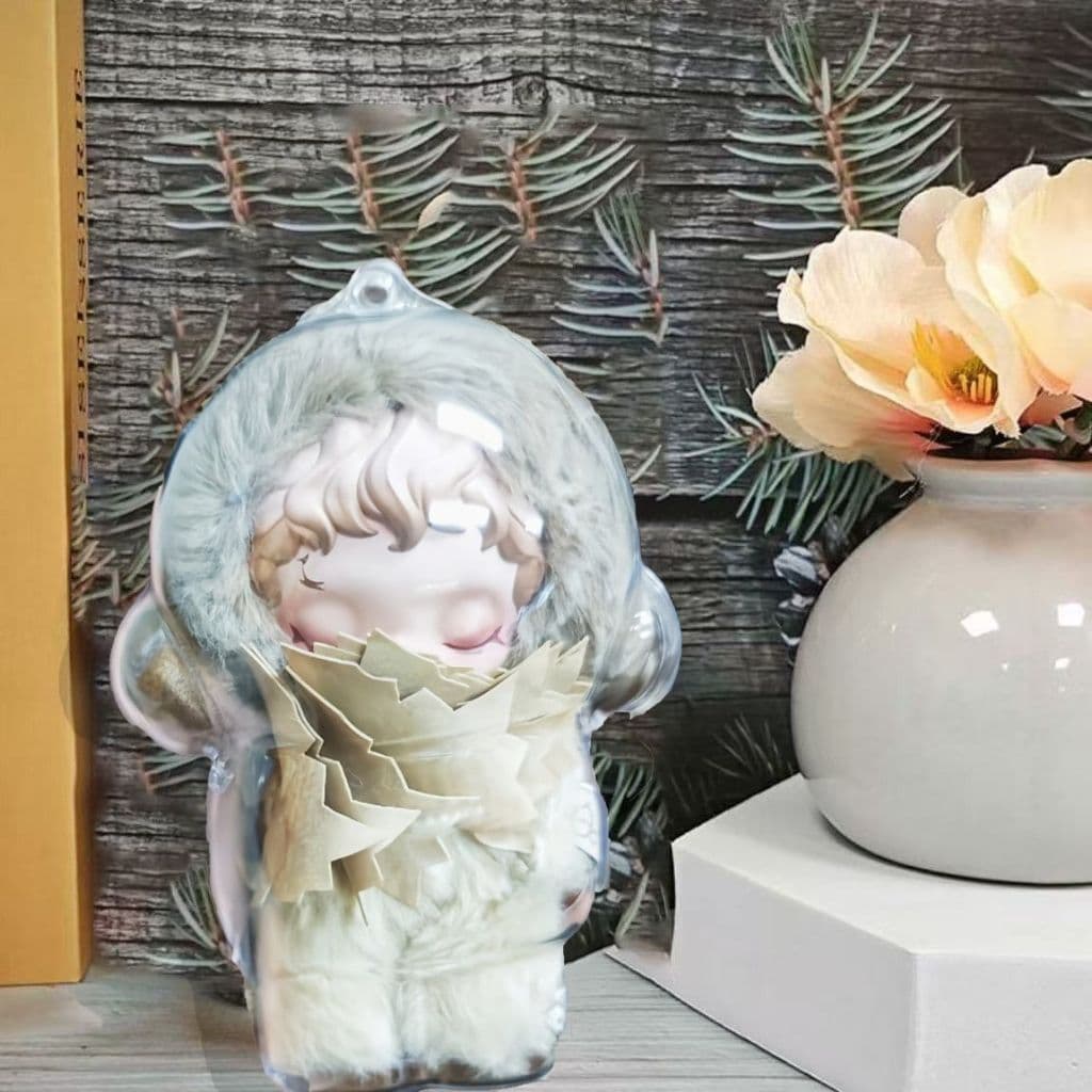 SKULLPANDA V2 Series Cover Skullpanda Winter Symphony เคสใสป้องกัน SP Plush Cute Dolls Transparent Dustproof HD Shell Cover รูปที่ 7