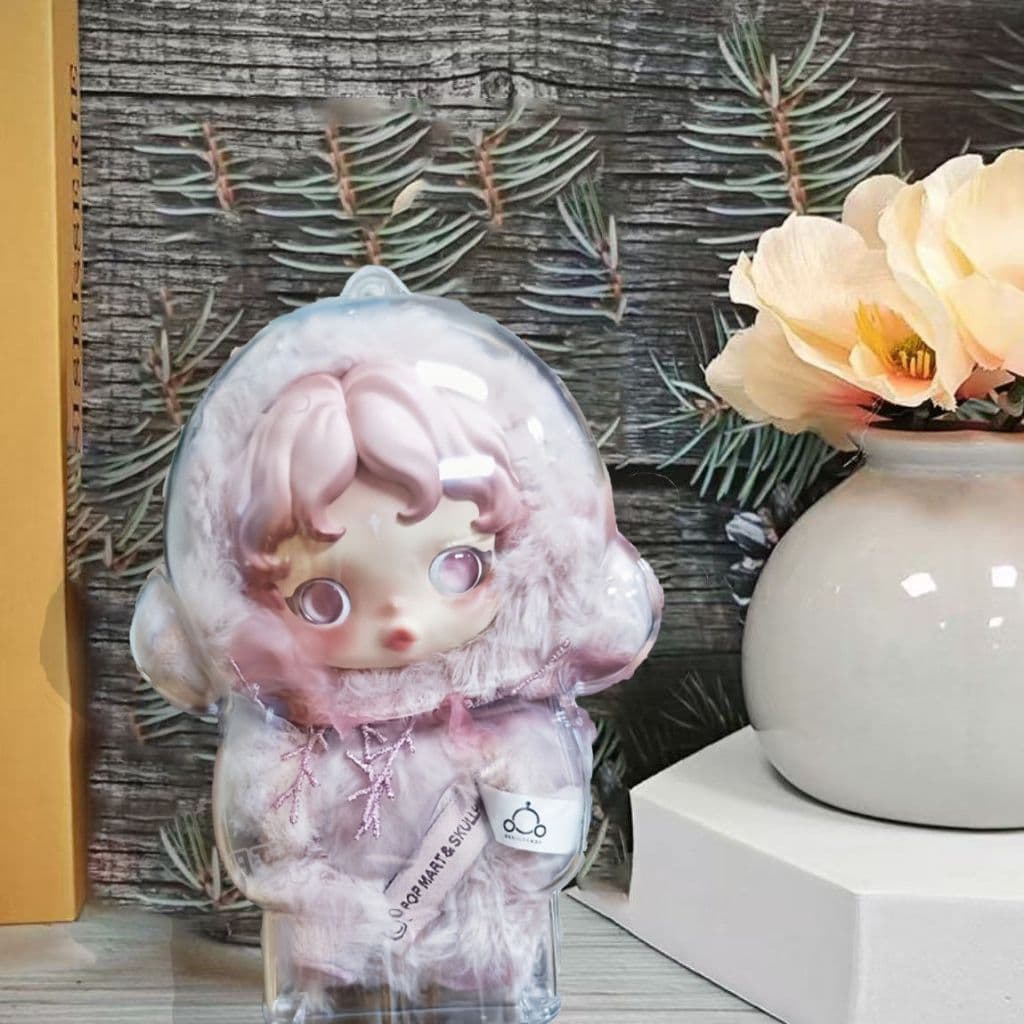 SKULLPANDA V2 Series Cover Skullpanda Winter Symphony เคสใสป้องกัน SP Plush Cute Dolls Transparent Dustproof HD Shell Cover รูปที่ 6