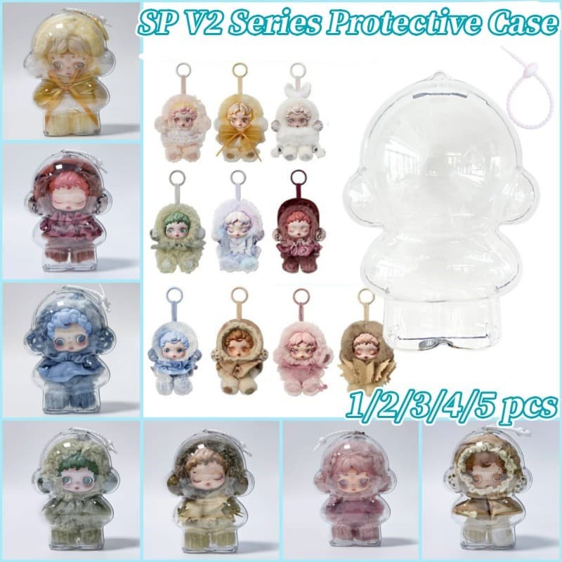 SKULLPANDA V2 Series Cover Skullpanda Winter Symphony เคสใสป้องกัน SP Plush Cute Dolls Transparent Dustproof HD Shell Cover รูปที่ 1