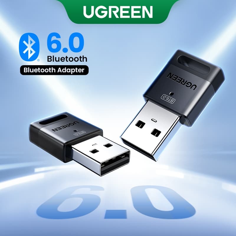 UGREEN อะแดปเตอร์รับส่งสัญญาณ USB บลูทูธ 5.0 5.3 EDR Dongle สําหรับหูฟังบลูทูธไร้สาย PC รูปที่ 1