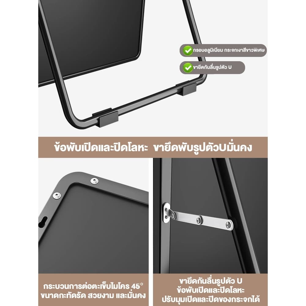 กระจกยาว 160/155/150/120cm ร่างกายเต็มรูปแบบ กระจกเต็มตัว สามารถแขวนผนัง การชดเชยความเสียหายของกระจก รูปที่ 9