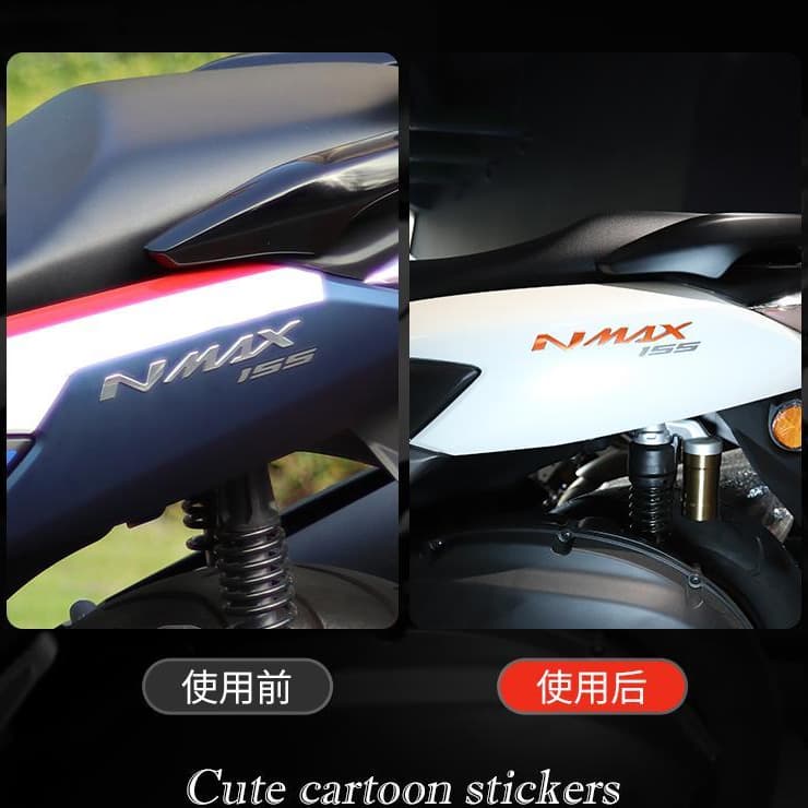 สติกเกอร์ Nmax แต่งอักษรโลโก้ สะท้อนแสง โฮโลแกรม เรืองแสง ตกแต่ง มอเตอร์ไซค์ โลโก้ รูปที่ 3