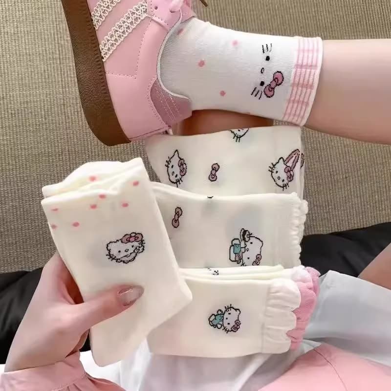 แฟชั่น เกาหลีลูกไม้สีขาวแมวถุงเท้าผู้หญิงน่ารักนักเรียนฤดูร้อนถุงเท้ากีฬา รูปที่ 2