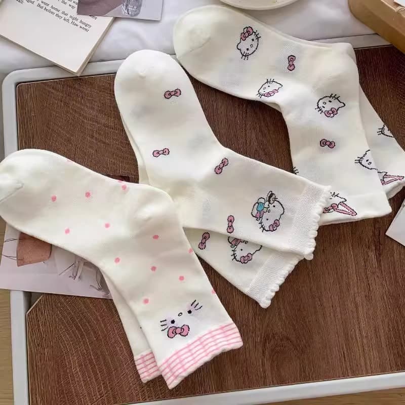 แฟชั่น เกาหลีลูกไม้สีขาวแมวถุงเท้าผู้หญิงน่ารักนักเรียนฤดูร้อนถุงเท้ากีฬา รูปที่ 7
