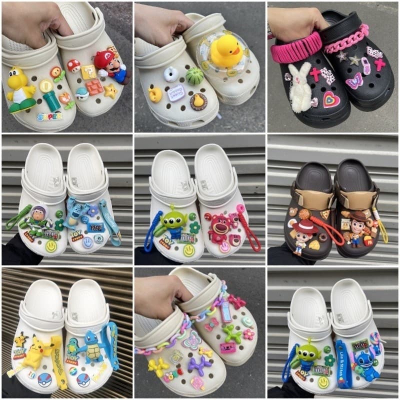 50style 3D ที่ถอดออกได้การ์ตูนรองเท้า Charms ตกแต่งรองเท้าs หัวเข็มขัดน่ารักรองเท้าอุปกรณ์เสริมตกแต่งสําหรับสาว รูปที่ 1