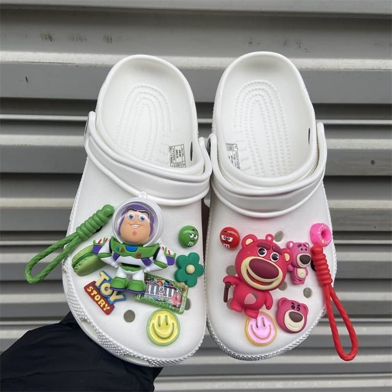 50style 3D ที่ถอดออกได้การ์ตูนรองเท้า Charms ตกแต่งรองเท้าs หัวเข็มขัดน่ารักรองเท้าอุปกรณ์เสริมตกแต่งสําหรับสาว รูปที่ 7