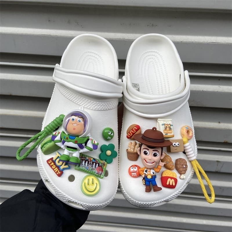 50style 3D ที่ถอดออกได้การ์ตูนรองเท้า Charms ตกแต่งรองเท้าs หัวเข็มขัดน่ารักรองเท้าอุปกรณ์เสริมตกแต่งสําหรับสาว รูปที่ 8