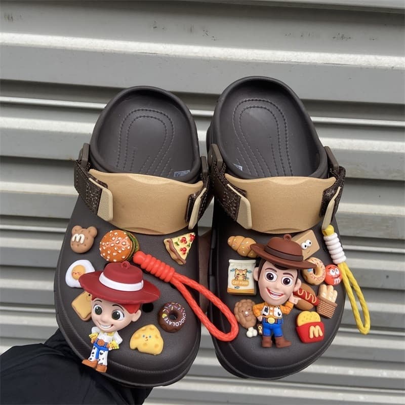 50style 3D ที่ถอดออกได้การ์ตูนรองเท้า Charms ตกแต่งรองเท้าs หัวเข็มขัดน่ารักรองเท้าอุปกรณ์เสริมตกแต่งสําหรับสาว รูปที่ 5