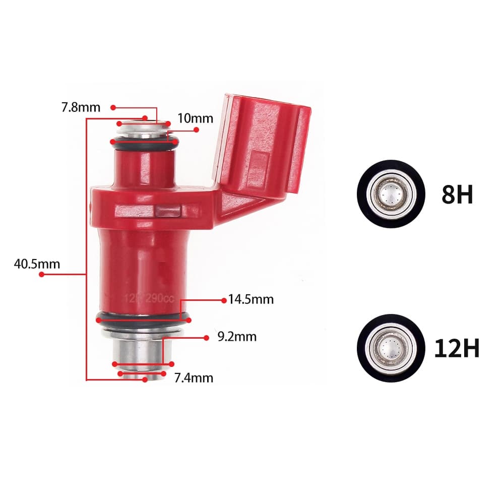 หัวฉีดน้ํามันเชื้อเพลิงแต่ง 8/12 หลุม สําหรับ Yamaha M SLAZ FZ150 N-MAX LC150 Y15ZR EXCITER150 V1 M-SLAZ YZF-R15 รูปที่ 2