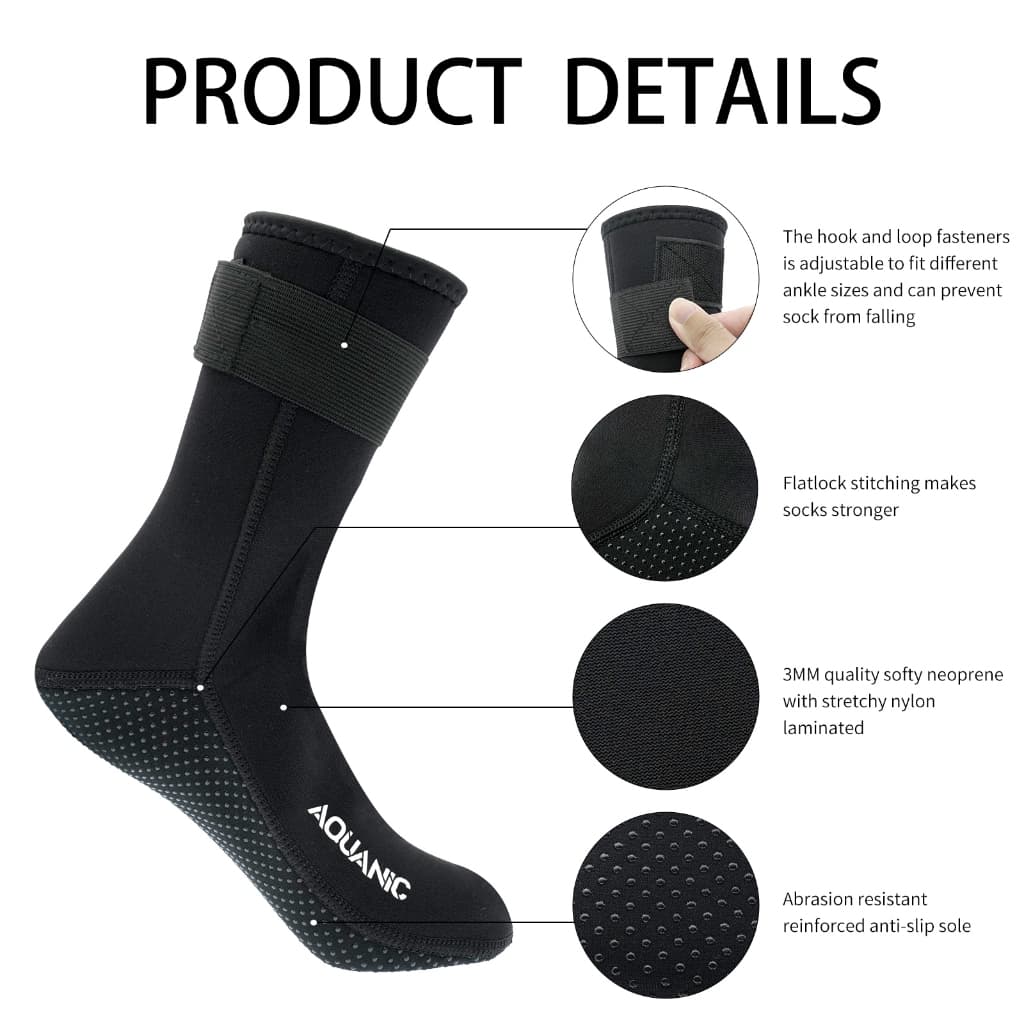 Neoprene ฟรีถุงเท้าดําน้ําผู้ชายและผู้หญิง 2.5 มม.ผู้ใหญ่เด็กลื่น Fin ถุงเท้าสําหรับว่ายน้ําดําน้ําดูปะการังท่องชายหาดว่ายน้ํา รูปที่ 7