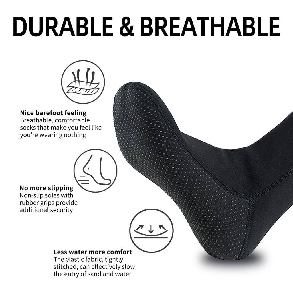 Neoprene ฟรีถุงเท้าดําน้ําผู้ชายและผู้หญิง 2.5 มม.ผู้ใหญ่เด็กลื่น Fin ถุงเท้าสําหรับว่ายน้ําดําน้ําดูปะการังท่องชายหาดว่ายน้ํา รูปที่ 4