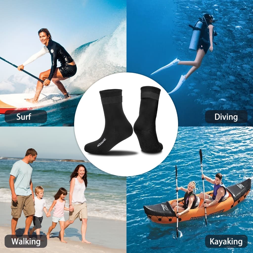 Neoprene ฟรีถุงเท้าดําน้ําผู้ชายและผู้หญิง 2.5 มม.ผู้ใหญ่เด็กลื่น Fin ถุงเท้าสําหรับว่ายน้ําดําน้ําดูปะการังท่องชายหาดว่ายน้ํา รูปที่ 9