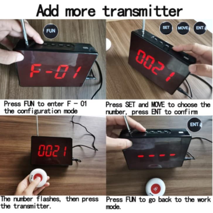 DAYTECH Pager ระบบการโทร Bell Call บริการลูกค้า ร้านอาหาร/โรงพยาบาลพร้อมโทรศัพท์ loceng buzzer รูปที่ 9