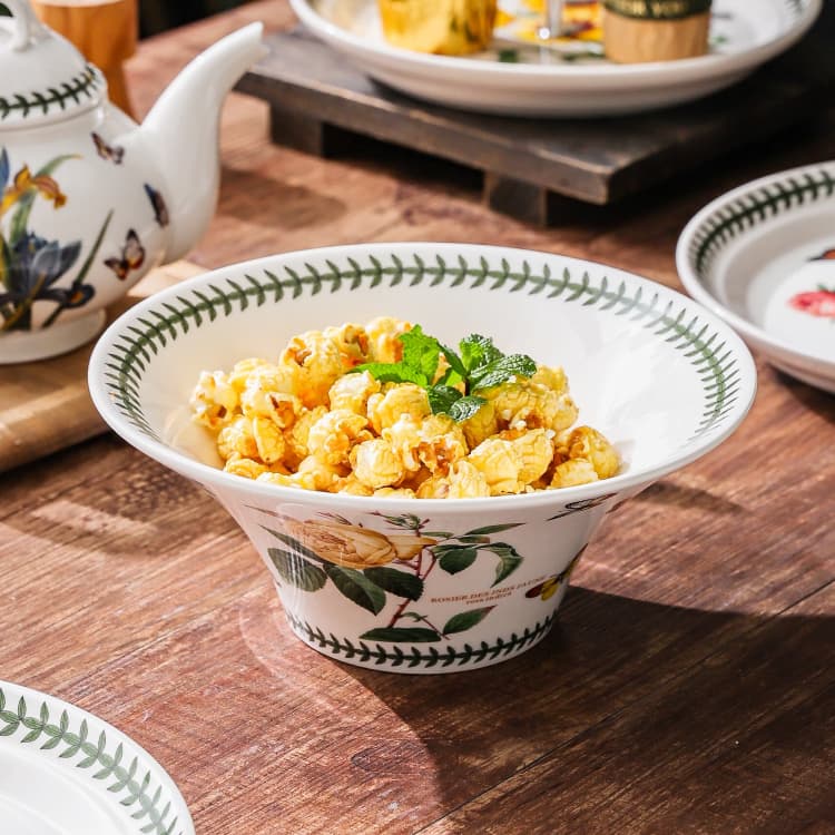 HongDian Portmeirion ชุดน้ำชายามบ่ายเซรามิก ceramic porcelain tea set ประกอบด้วยชามหูคู่ bowl จาน plate กาน้ำชา teapot โถ jar ลายดอกไม้เคลือบใต้เคลือบ underglaze ดีไซน์หรูหรา วัสดุคุณภาพสูง ปลอดภัยต่ออาหาร ทนความร้อน สีไม่ซีดจาง ใช้กับ microwave oven รูปที่ 8