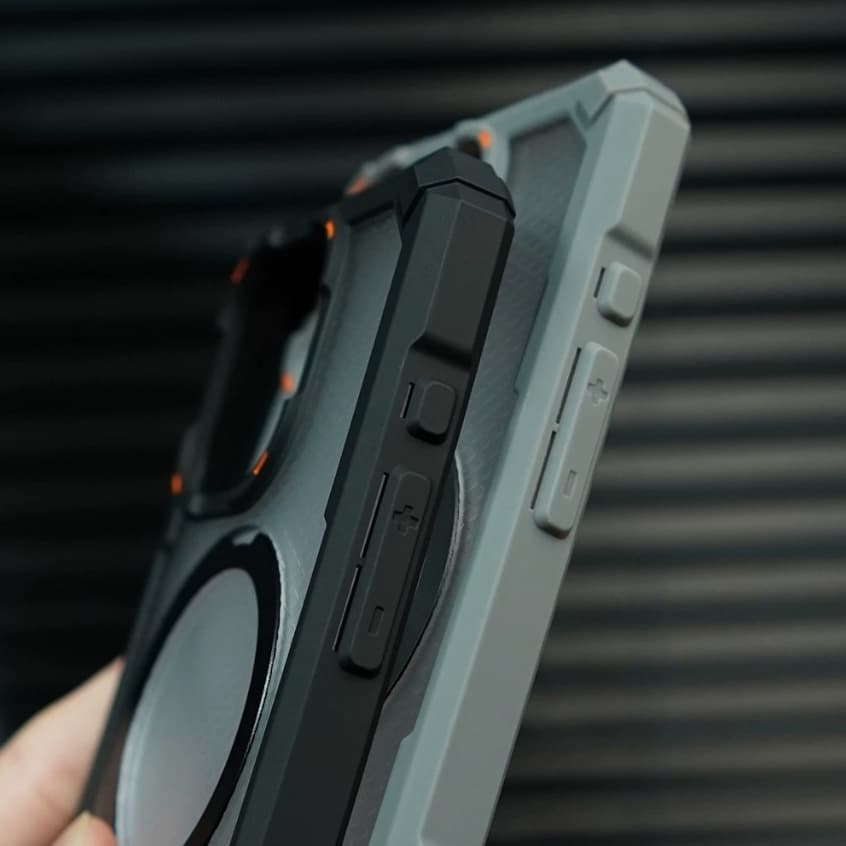 【Drop-proof/With bracket/Acrylic hard case/Black】เคส compatible for iPhone 11 12 13 14 15 16 17 pro max case รูปที่ 2