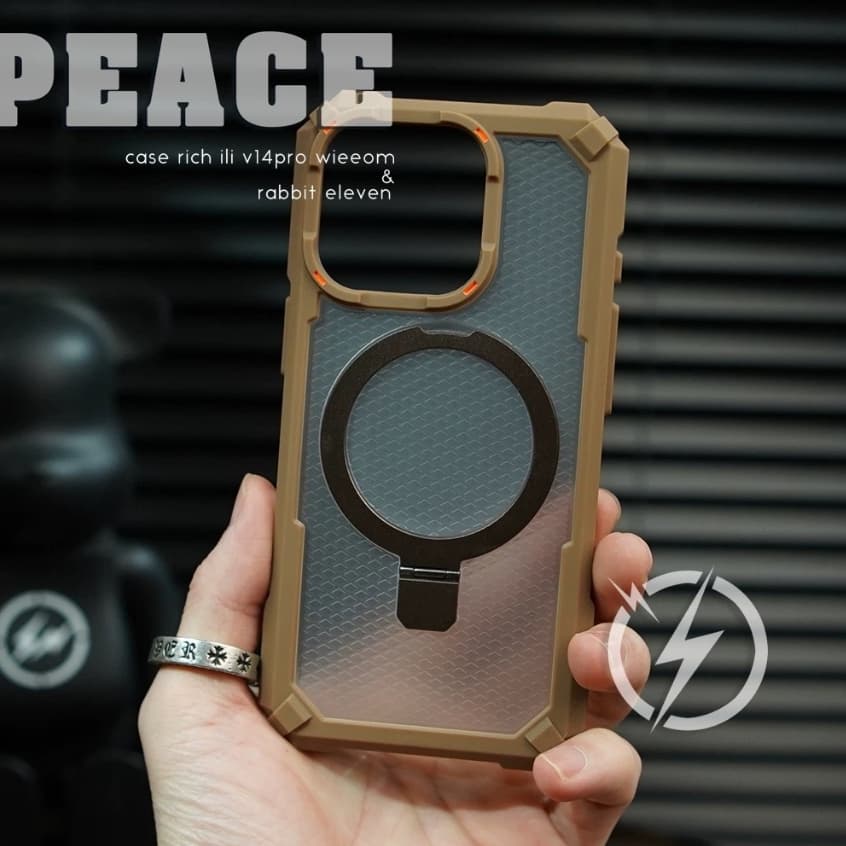 【Drop-proof/With bracket/Acrylic hard case/Black】เคส compatible for iPhone 11 12 13 14 15 16 17 pro max case รูปที่ 4