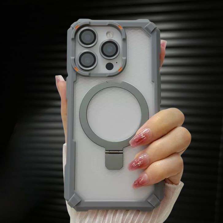 【Drop-proof/With bracket/Acrylic hard case/Black】เคส compatible for iPhone 11 12 13 14 15 16 17 pro max case รูปที่ 9