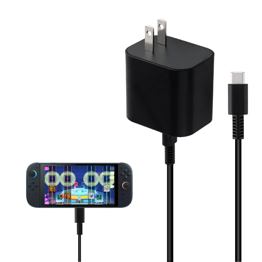 60W Power Supply Charger อะแดปเตอร์ AC สําหรับ Nintendo Switch 2 - ปลั๊ก US รูปที่ 2