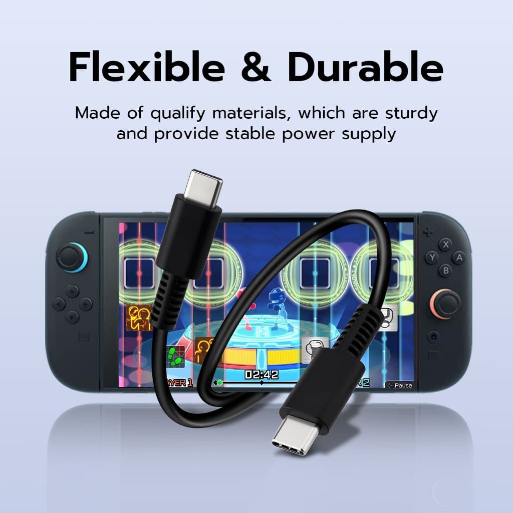 60W Power Supply Charger อะแดปเตอร์ AC สําหรับ Nintendo Switch 2 - ปลั๊ก US รูปที่ 6