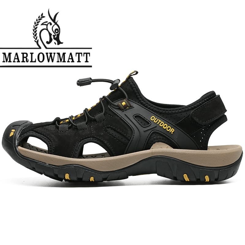 Marlowmatt รองเท้าแตะผู้ชาย 2025 สไตล์ใหม่รองเท้าฤดูฝนรองเท้าแบรนด์ดังกลางแจ้งปีนเขากันน้ํากันลื่น รูปที่ 1