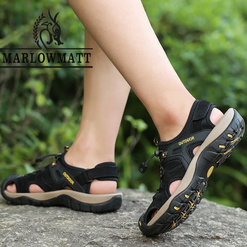 Marlowmatt รองเท้าแตะผู้ชาย 2025 สไตล์ใหม่รองเท้าฤดูฝนรองเท้าแบรนด์ดังกลางแจ้งปีนเขากันน้ํากันลื่น รูปที่ 3