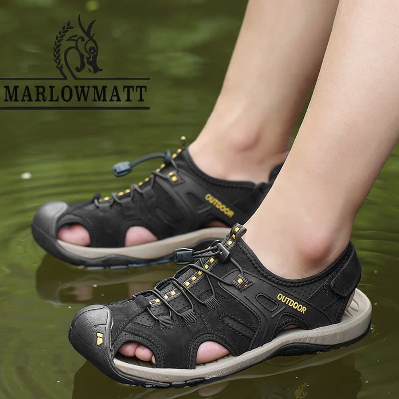 Marlowmatt รองเท้าแตะผู้ชาย 2025 สไตล์ใหม่รองเท้าฤดูฝนรองเท้าแบรนด์ดังกลางแจ้งปีนเขากันน้ํากันลื่น รูปที่ 7